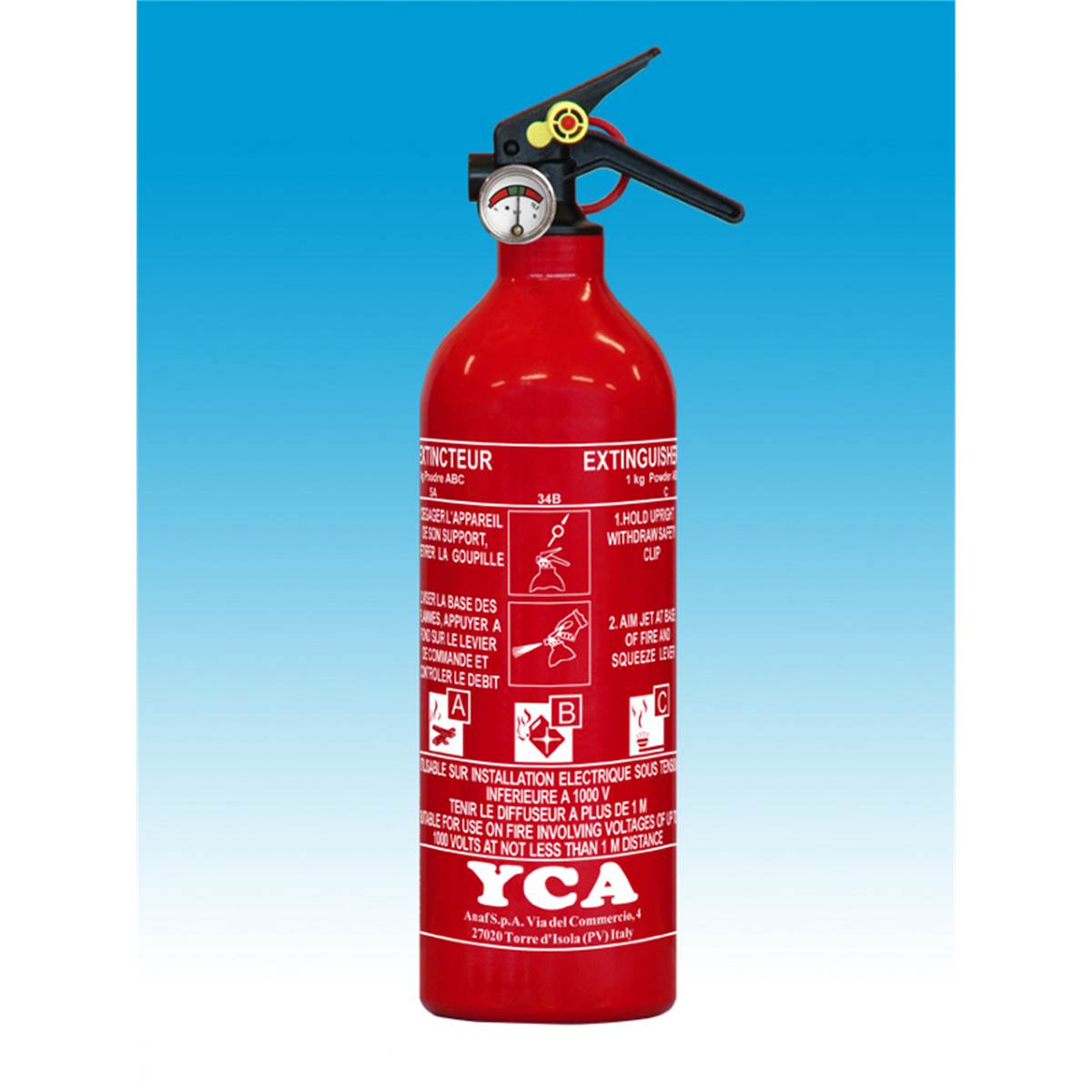 Extincteur Voiture 1kg Avec Manomètre