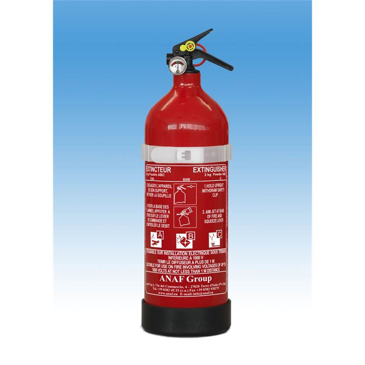 Extincteur Voiture 2kg Avec Manomètre