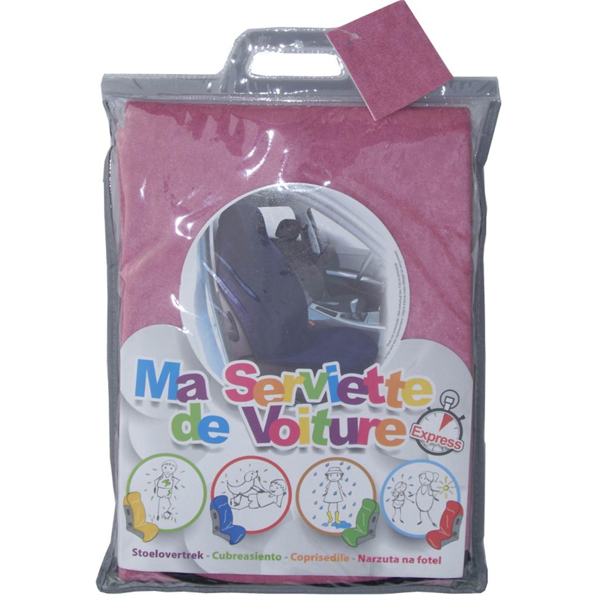 Couvre Siège Serviette Rose Gti Sodifac