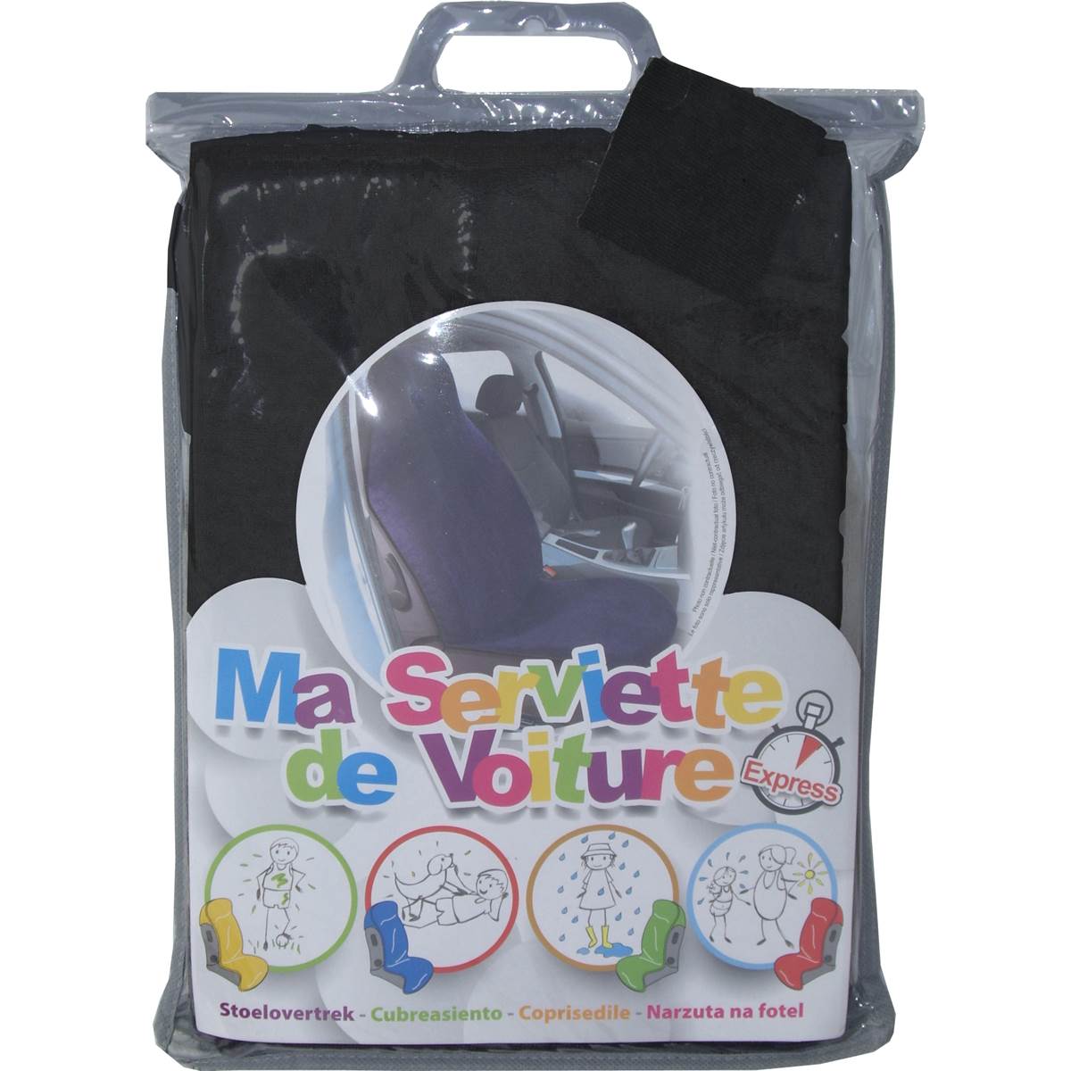 Couvre Siège Serviette Noir Gti Sodifac