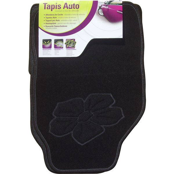 4 Tapis moquette Fleurs
