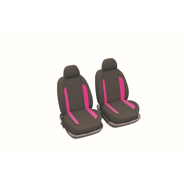 Jeu de 2 housses de siège universelles AVANT FLUO ROSE