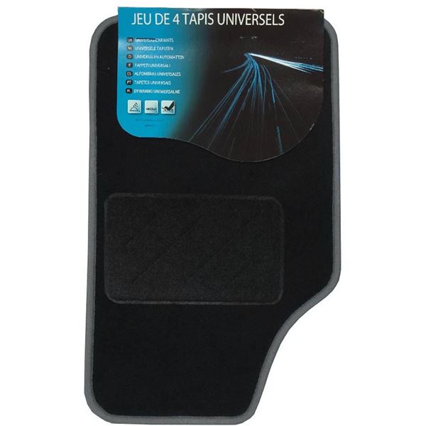 Tapis moquette universel Prems gris x4