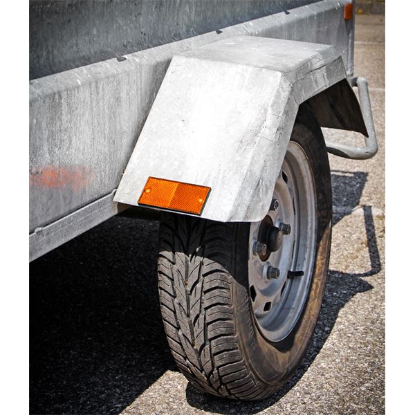 2 Catadioptres rectangulaires orange pour remorque Feu Vert