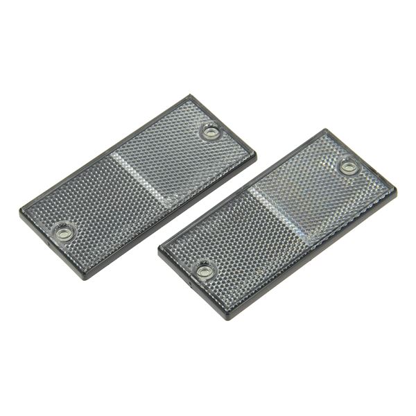 2 Catadioptres rectangulaires blancs Feu Vert