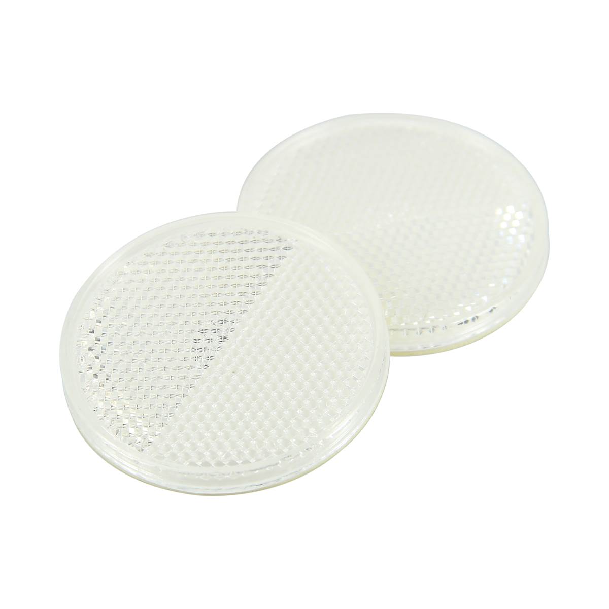 2 Catadioptres Ronds Blancs Feu Vert