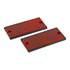 2 Catadioptres rectangulaires rouges Feu Vert