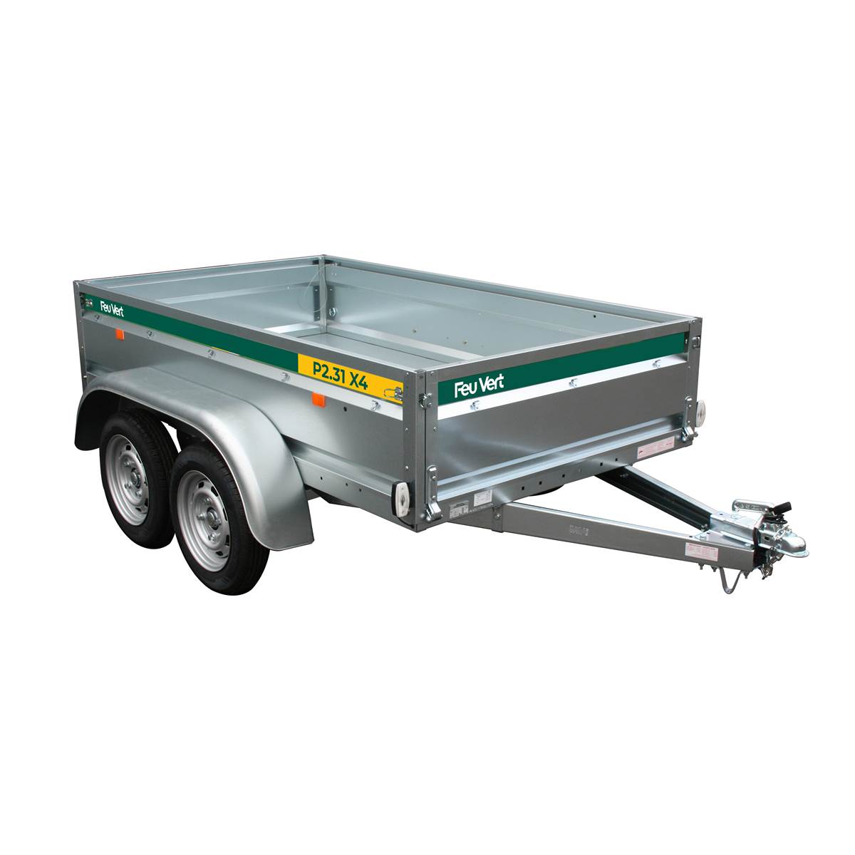 Remorque Feu Vert P2.31x4 - Double Essieux