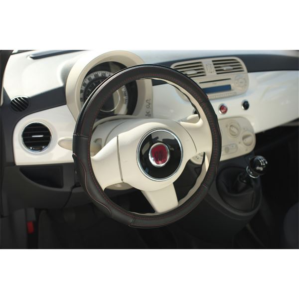Couvre volant cuir rouge Premium