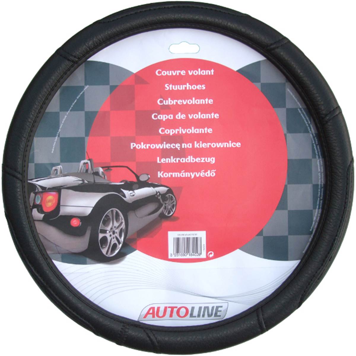 Couvre Volant Simili Noir Rider