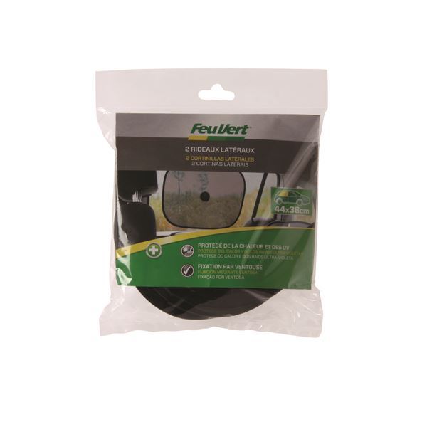 2 rideaux latéraux 44x36 cm Feu Vert