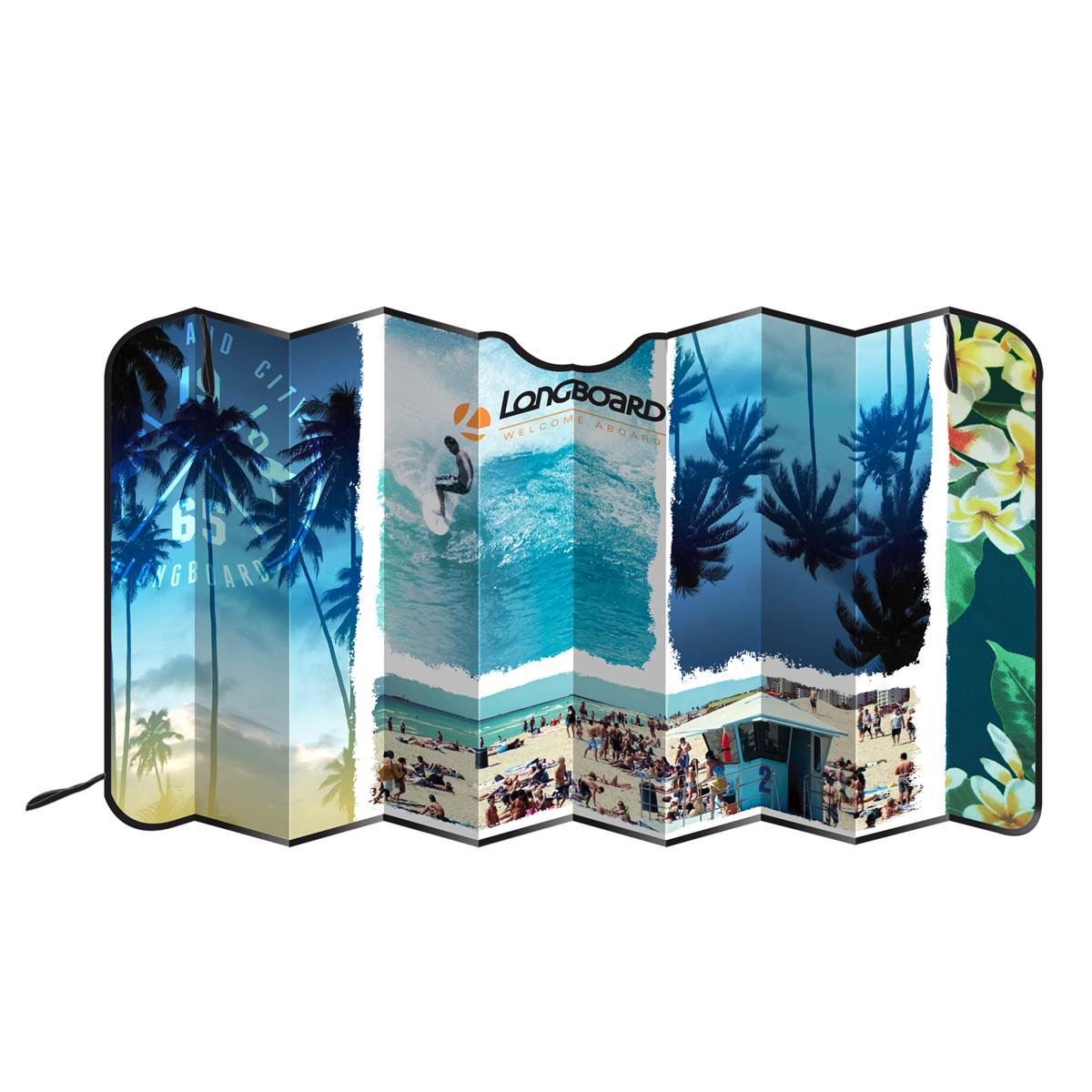 Pare-soleil Aluminium Taille Xl 80x140 Cm Longboard Beach
