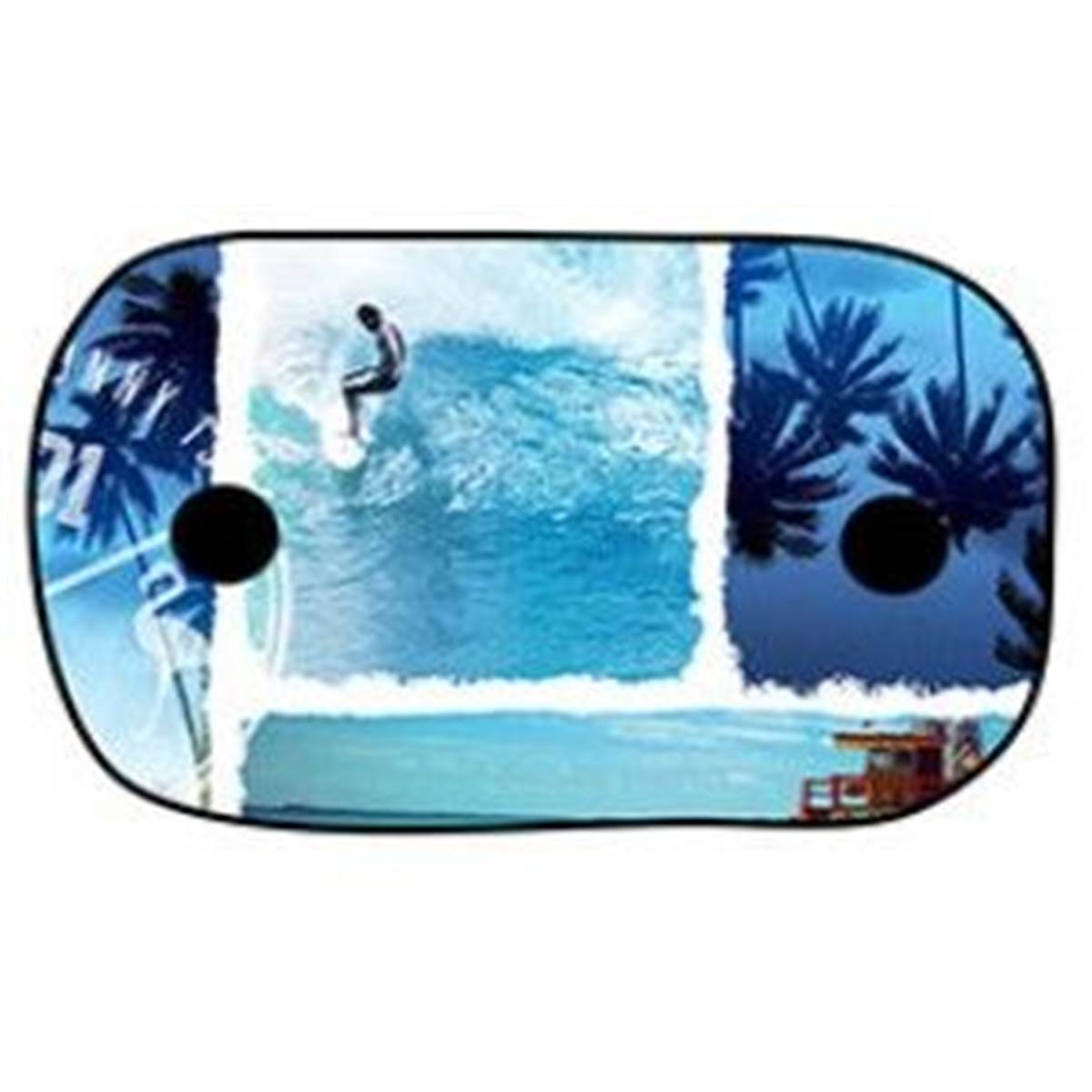 2 Rideaux Latéraux Longboard Beach 67 X 43 Cm Pour Monospace