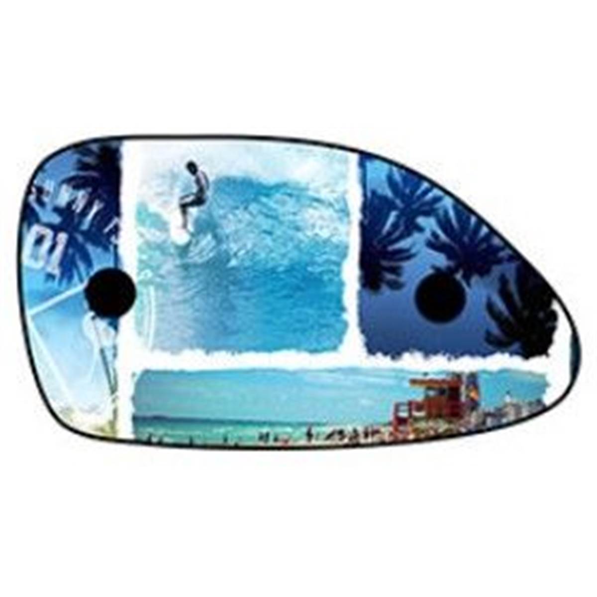 2 Rideaux Latéraux Longboard Beach Profilé 65 X 38 Cm
