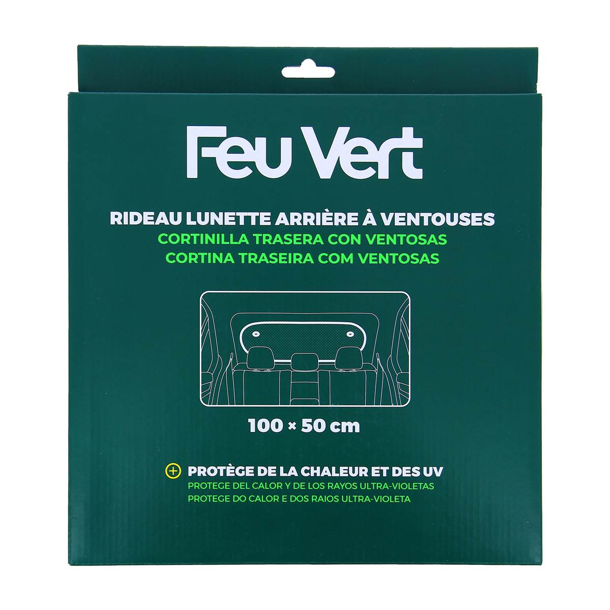 Rideau Lunette Arrière 100x50 Cm Feu Vert