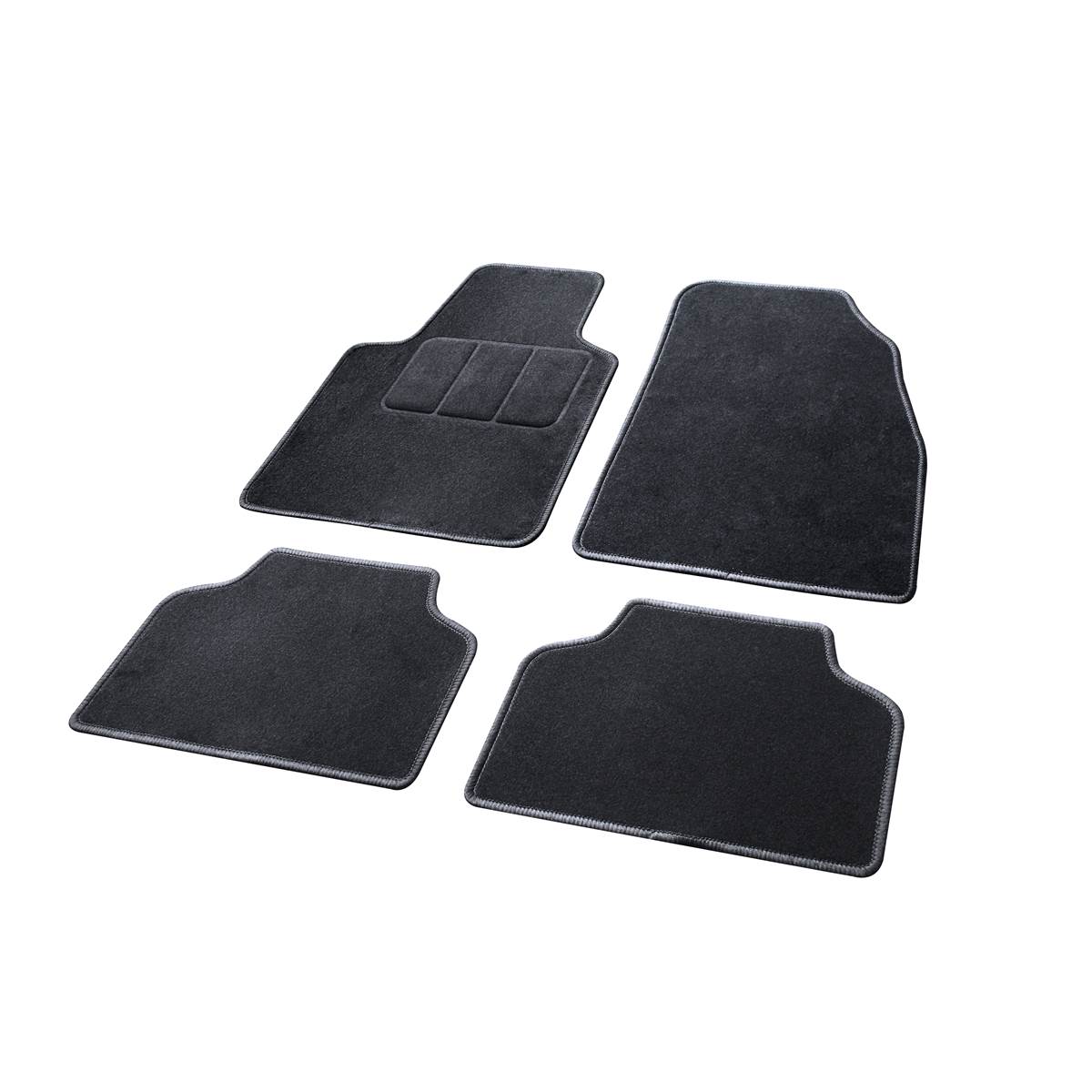 Tapis (4 pièces) Semi Sur-mesure Moquette Noire T2 Contact
