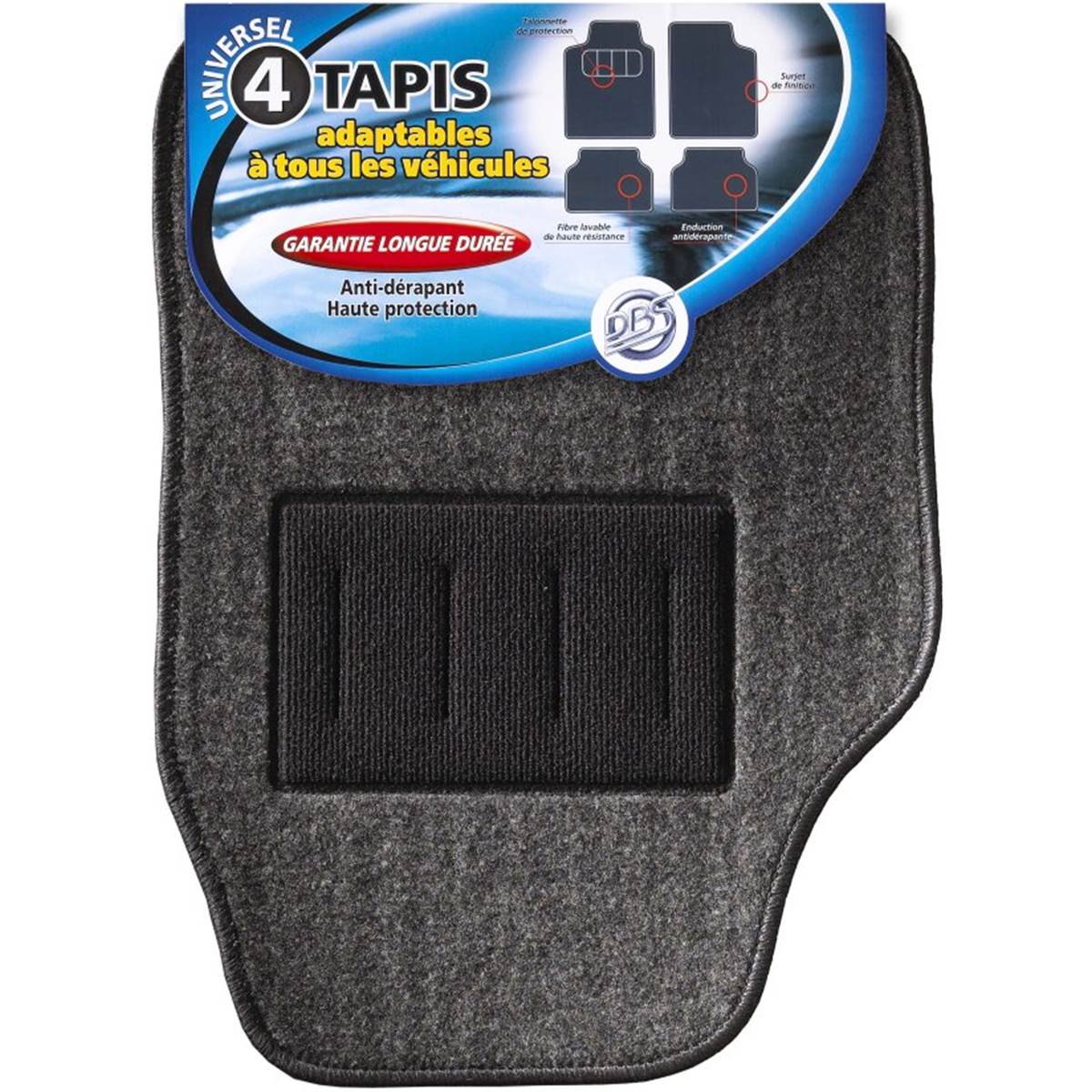 Tapis Moquette Universel Summer Gris X4