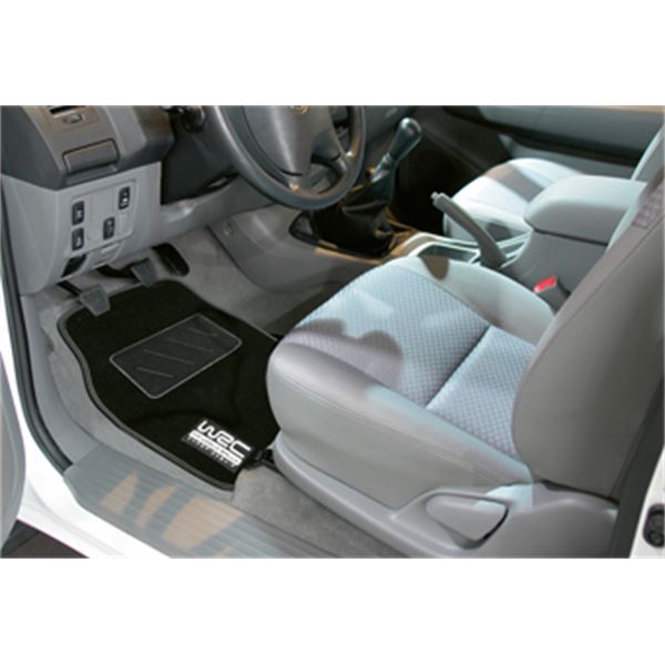 4 tapis moquette universels noir WRC