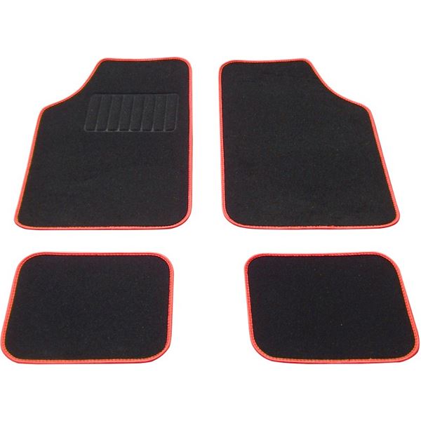 Jeu de 4 tapis moquette universel Plug gris