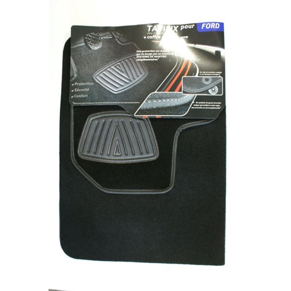 Tapis ADAPTABLE pour Ford + coffre offert Tapifix