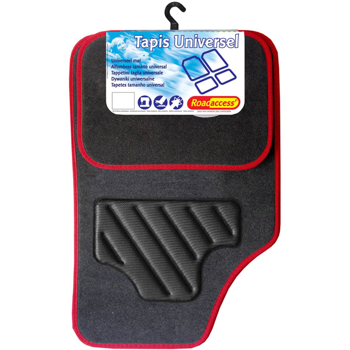 Tapis (4 pièces) Moquette Universels Olan Rouge