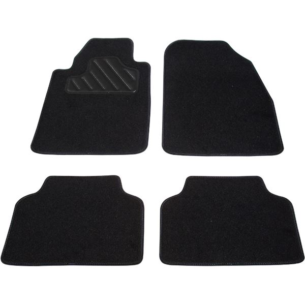 4 tapis moquette universels Couture gris