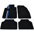 4 tapis moquette universels 2 bandes bleu
