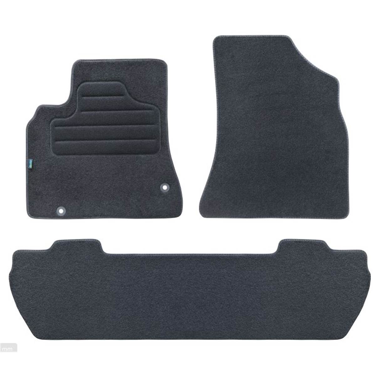 Tapis (4 pièces) Sur Mesure Pour Citroën Berlingo & Peugeot Partner Versions 2 Feu Vert