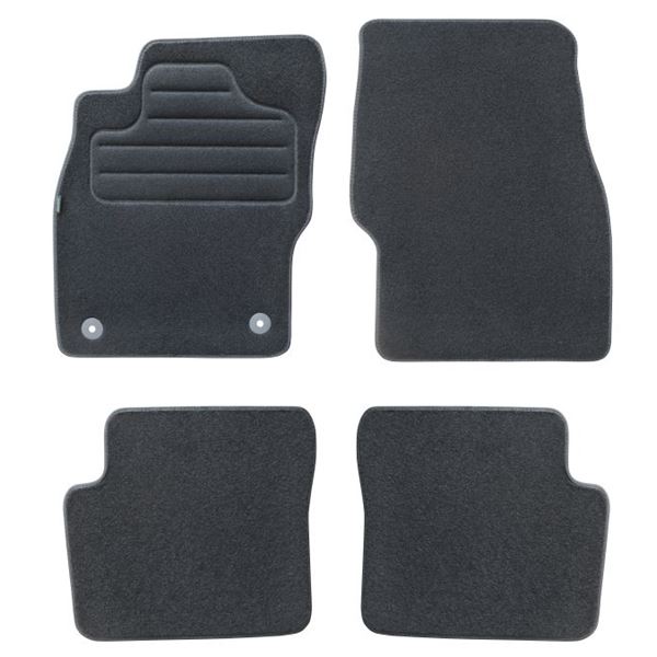 Lot De 5 Tapis De Sol De Voiture Compatibles Avec Opel Corsa F 2020-2024, Sans Odeur 4.5D, Ajustement Toutes Saisons, Tapis Antidérapant, Bord Haut En Caoutchouc, Noir, Tapis De Sol Avant Arrière