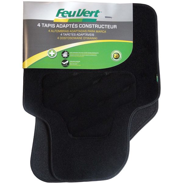 4 tapis de voiture adaptést adapté constructeur pour véhicules Seat Feu Vert
