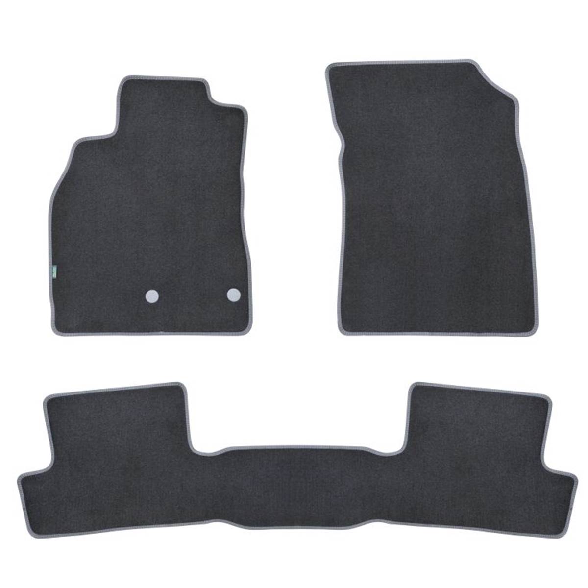 Tapis (3 pièces) Avec Pont Sur Mesure Pour Renault Mégane 3 Feu Vert Premium