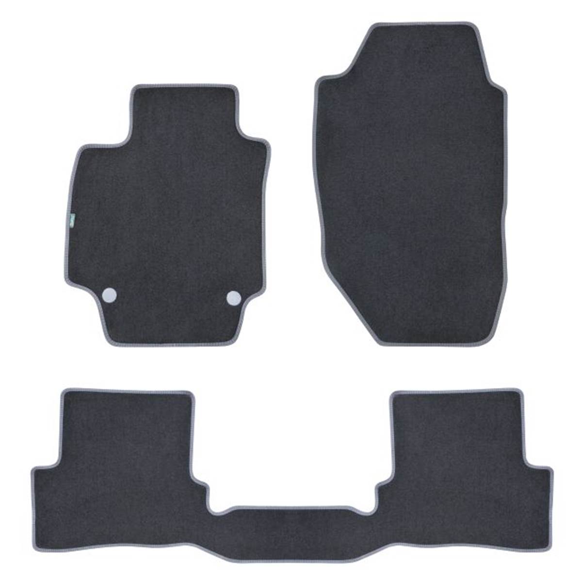 Tapis (3 pièces) Avec Pont Sur Mesure Pour Renault Captur Feu Vert Premium