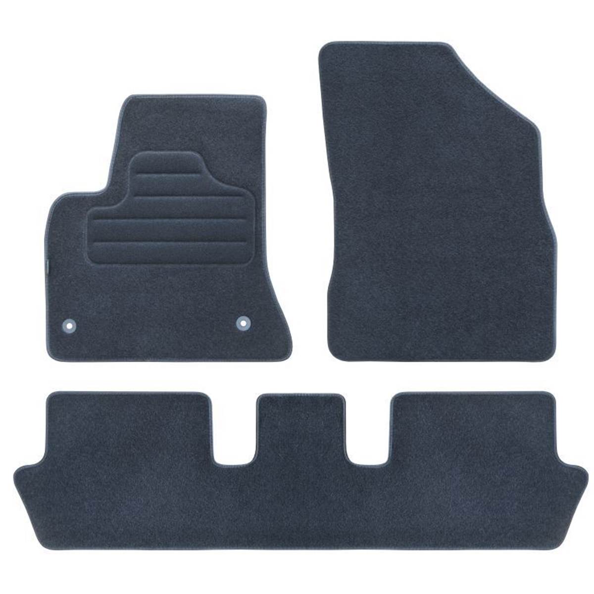 Tapis (3 pièces) Sur Mesure Moquette Noire Pour Citroën C4 Picasso I Feu Vert