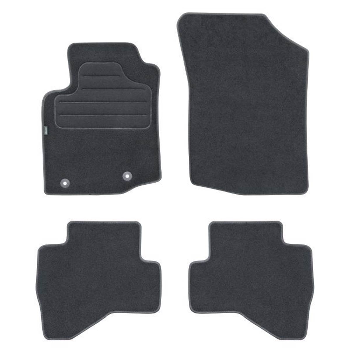 Tapis (4 pièces) Sur Mesure Moquette Noire Pour Citroën C1 Ii Peugeot 108 Toyota Aygo Ii Feu Vert