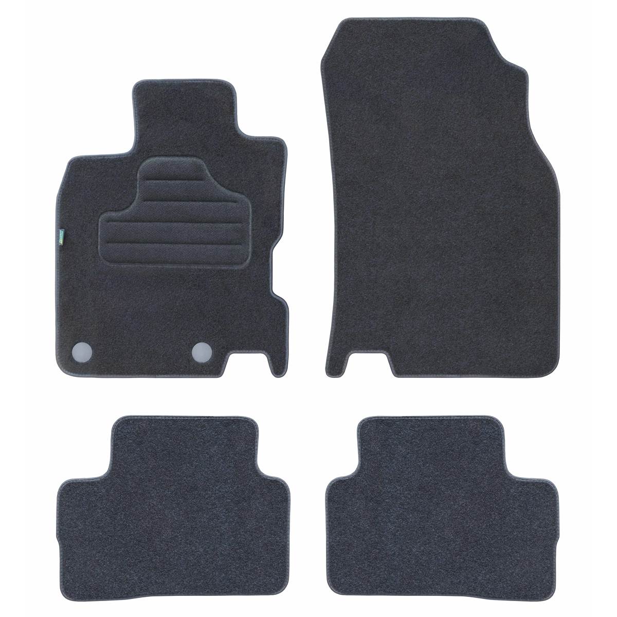 4 tapis sur mesure moquette noire pour Renault Kadjar Feu Vert
