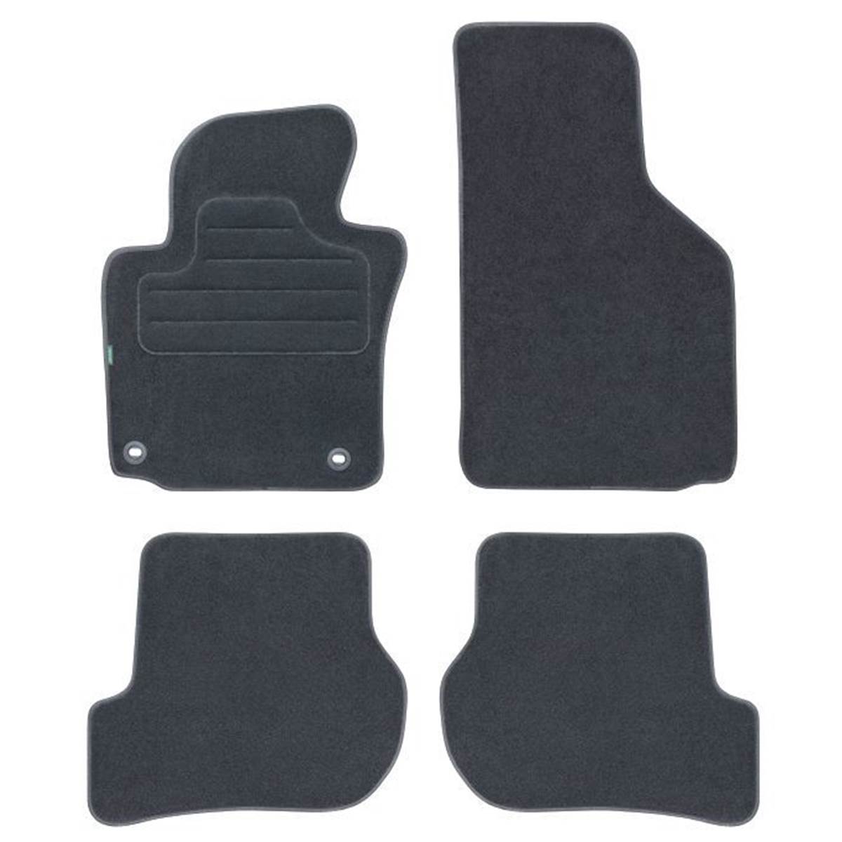 Tapis (4 pièces) Sur Mesure Moquette Noire Pour Volkswagen Golf V & Vi Feu Vert