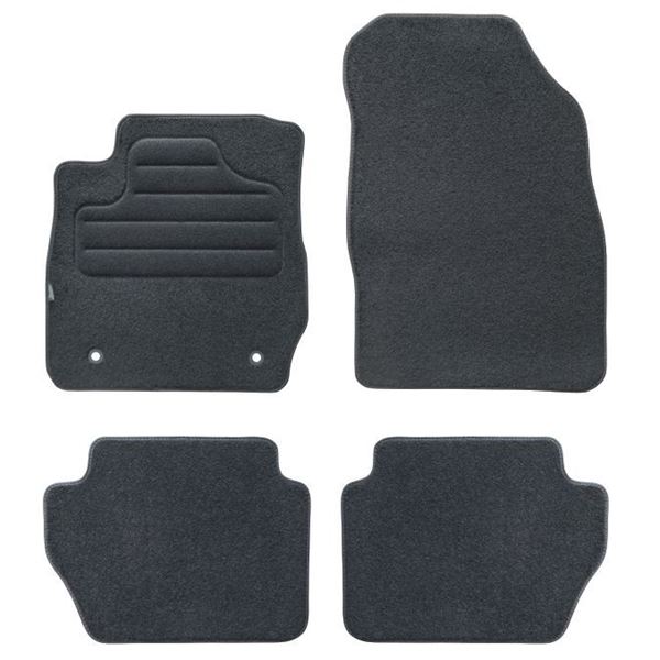 4 tapis sur mesure moquette noire pour Ford Fiesta VI Feu Vert