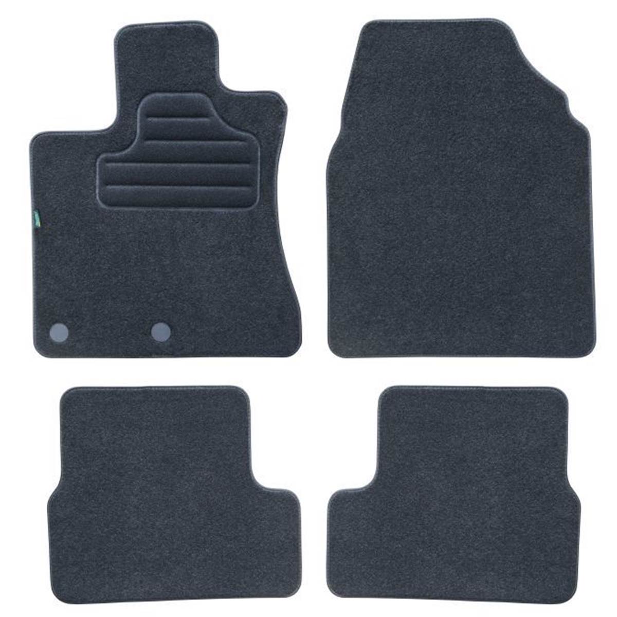 Tapis (4 pièces) Sur Mesure Moquette Noire Pour Nissan Qashqai I Feu Vert