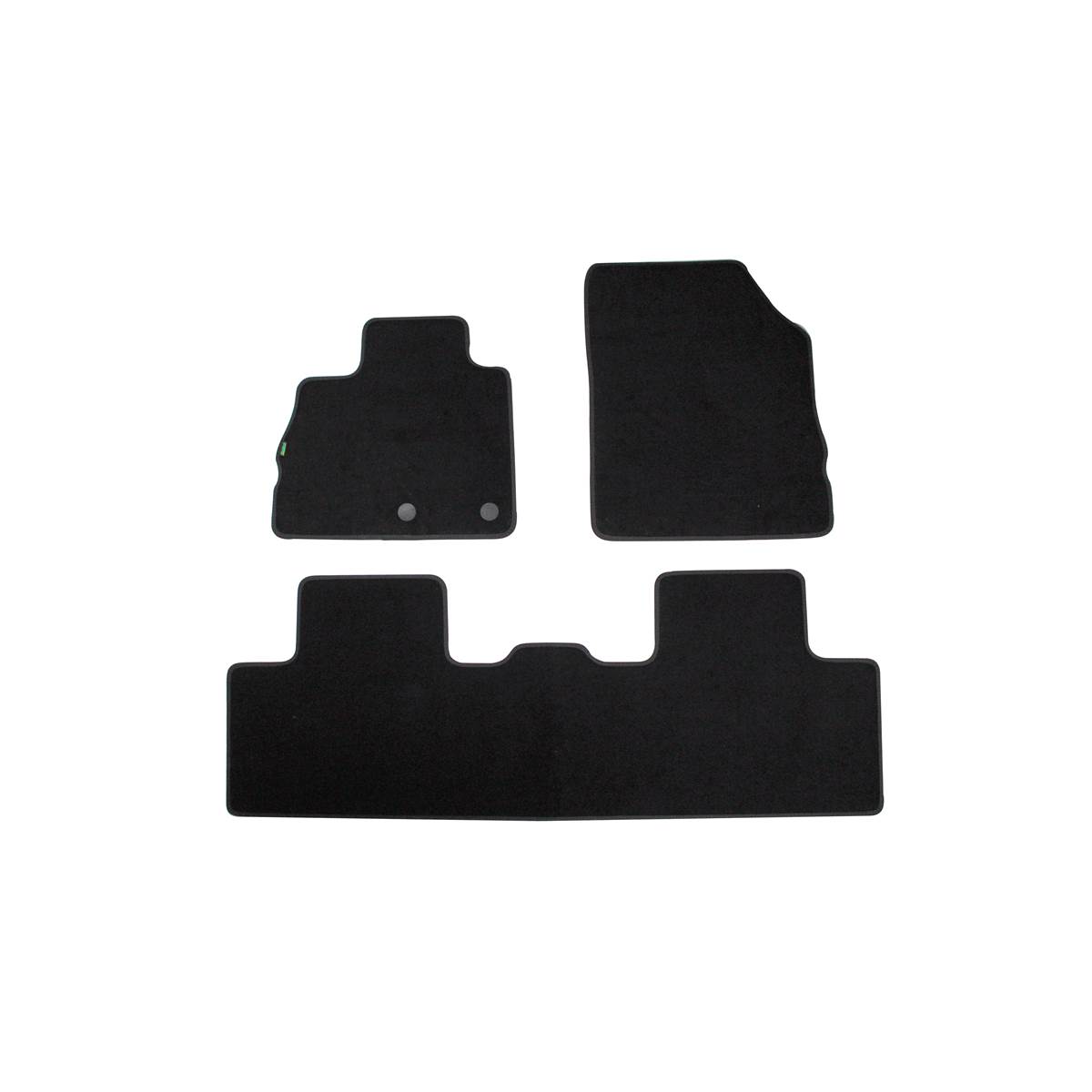 Jeu De Tapis Sur Mesure Moquette Tuftée Noire Pour Renault Scenic Iv Feu Vert Premium