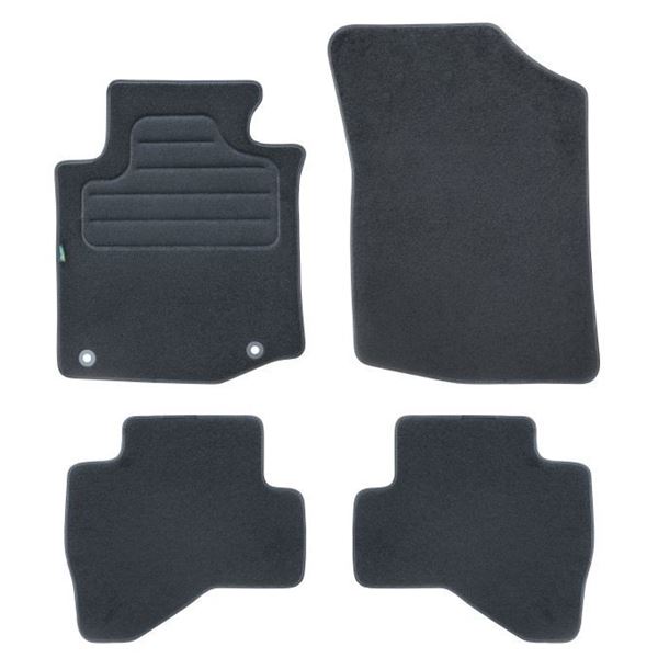4 tapis sur mesure moquette noire pour Citroën C1 I Peugeot 107 Toyota Aygo I Feu Vert