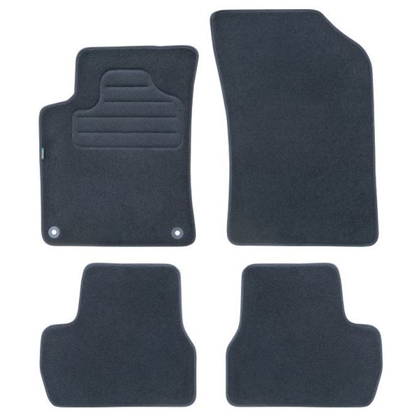 4 tapis sur mesure moquette noire pour Citroën C3 II DS3
