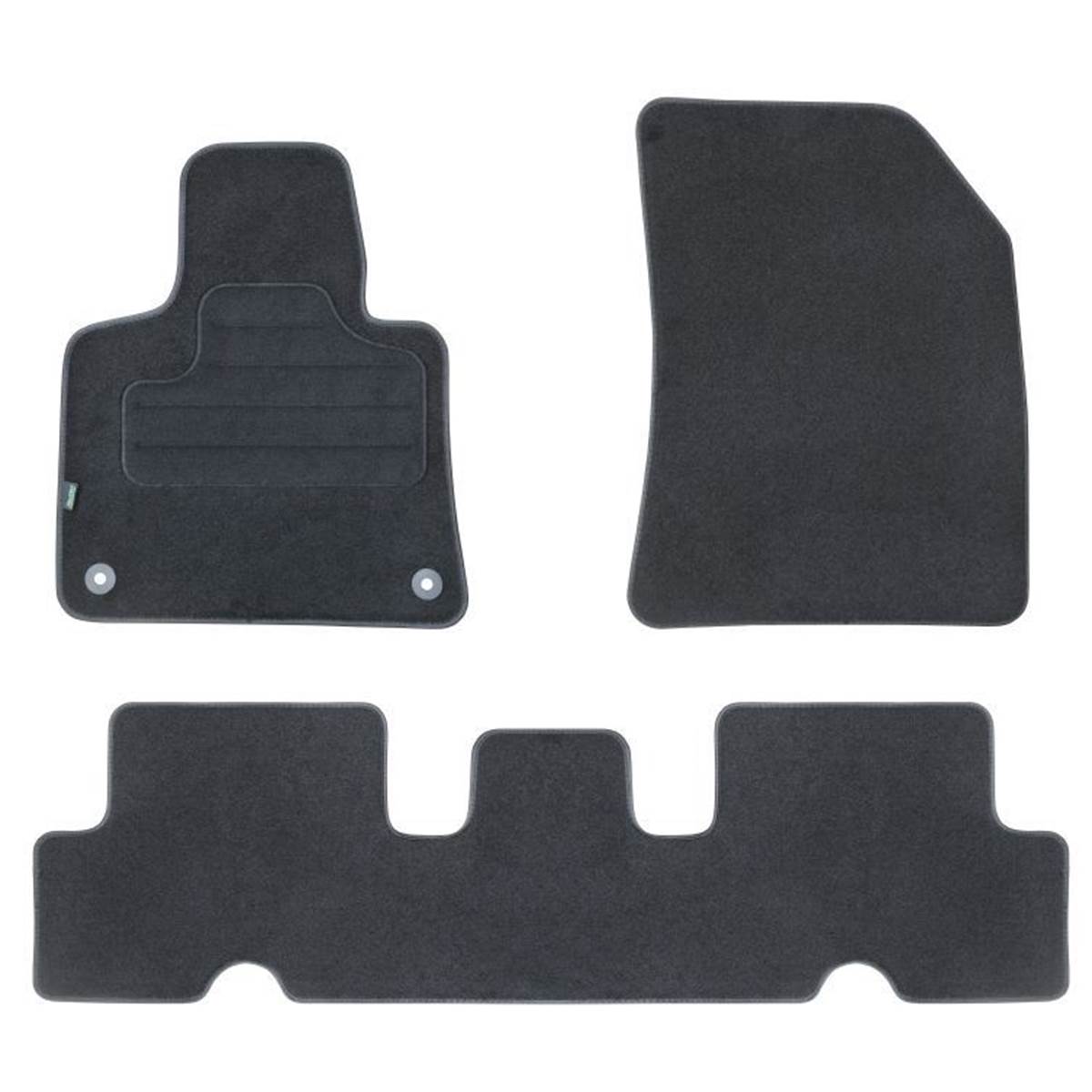 Tapis (3 pièces) Sur Mesure Moquette Noire Pour Citroën C4 Picasso Ii Feu Vert