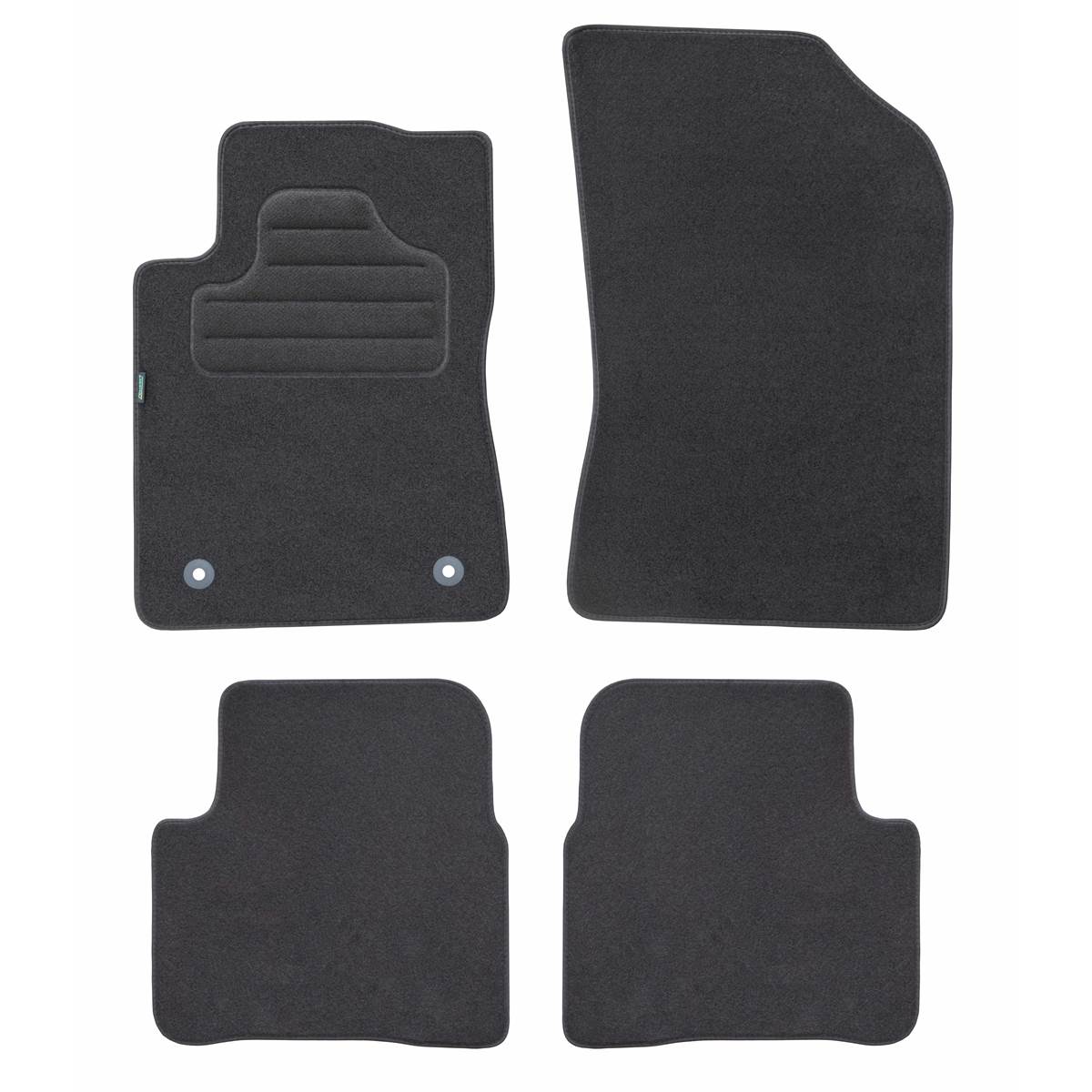 Tapis (4 pièces) Sur Mesure Moquette Noire Pour Citroën C3 Iii Feu Vert