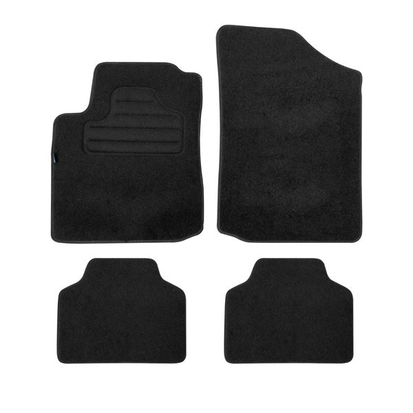 Tapis De Sol Voiture Néon Vert Citron - Lot De 4 (2 Avant, 2 Arrière) - Antidérapant, Lavable - 44x68.5 Cm Avant