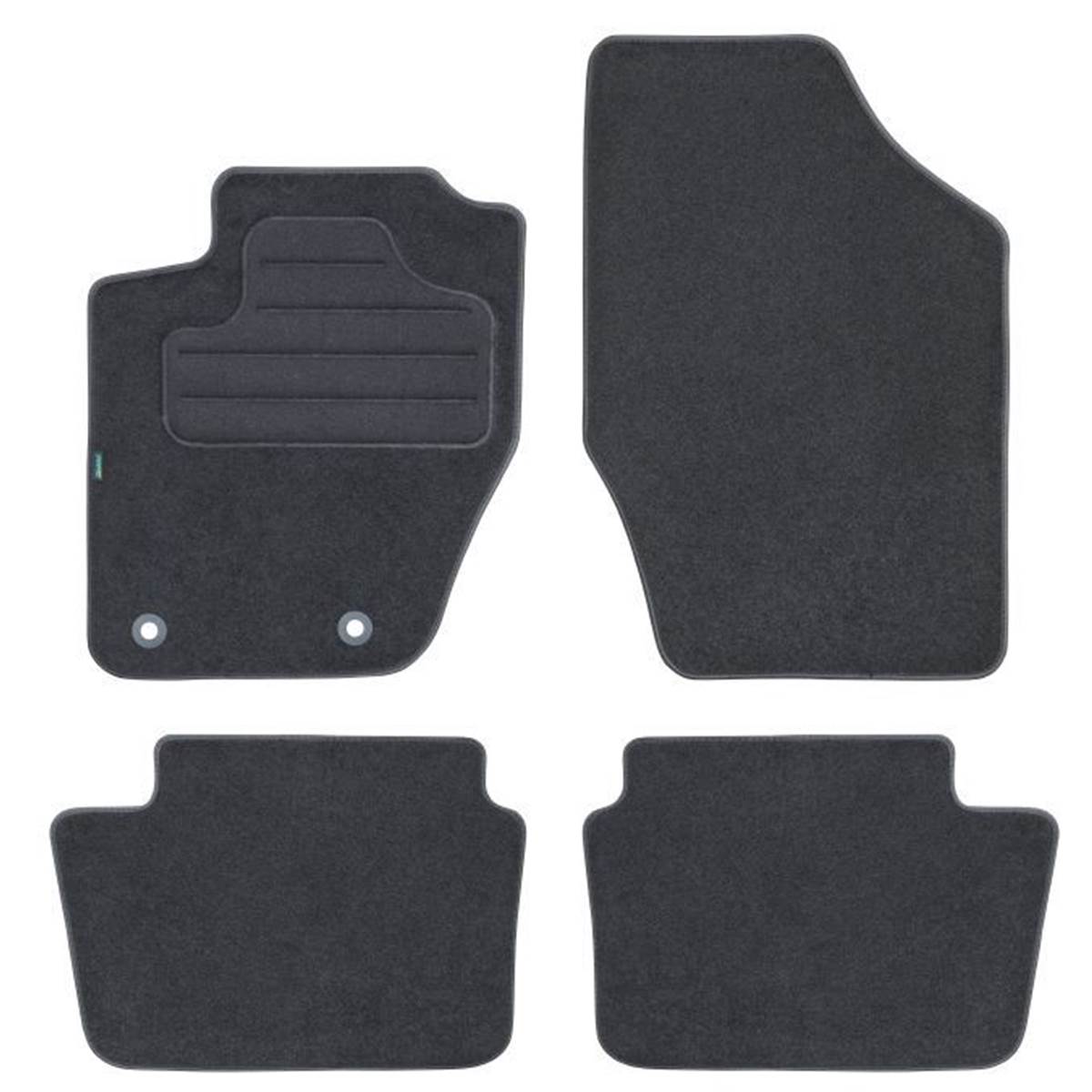 Tapis (4 pièces) Sur Mesure Moquette Noire Pour Peugeot 307 Feu Vert