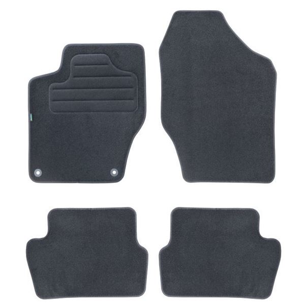 4 tapis sur mesure moquette noire pour Peugeot 308 I Feu Vert