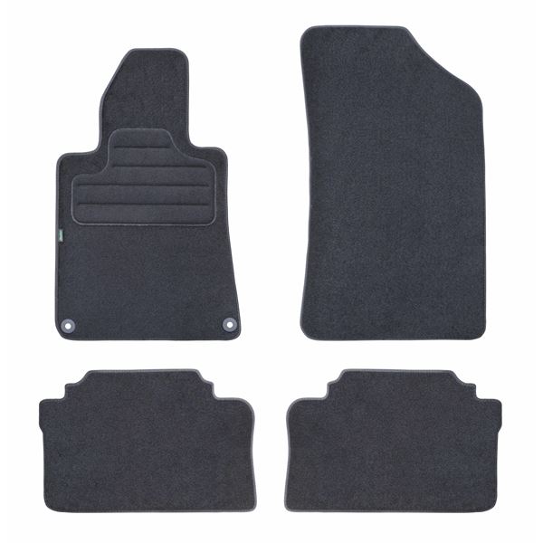 4 tapis sur mesure moquette noire pour Peugeot 508 I Feu Vert