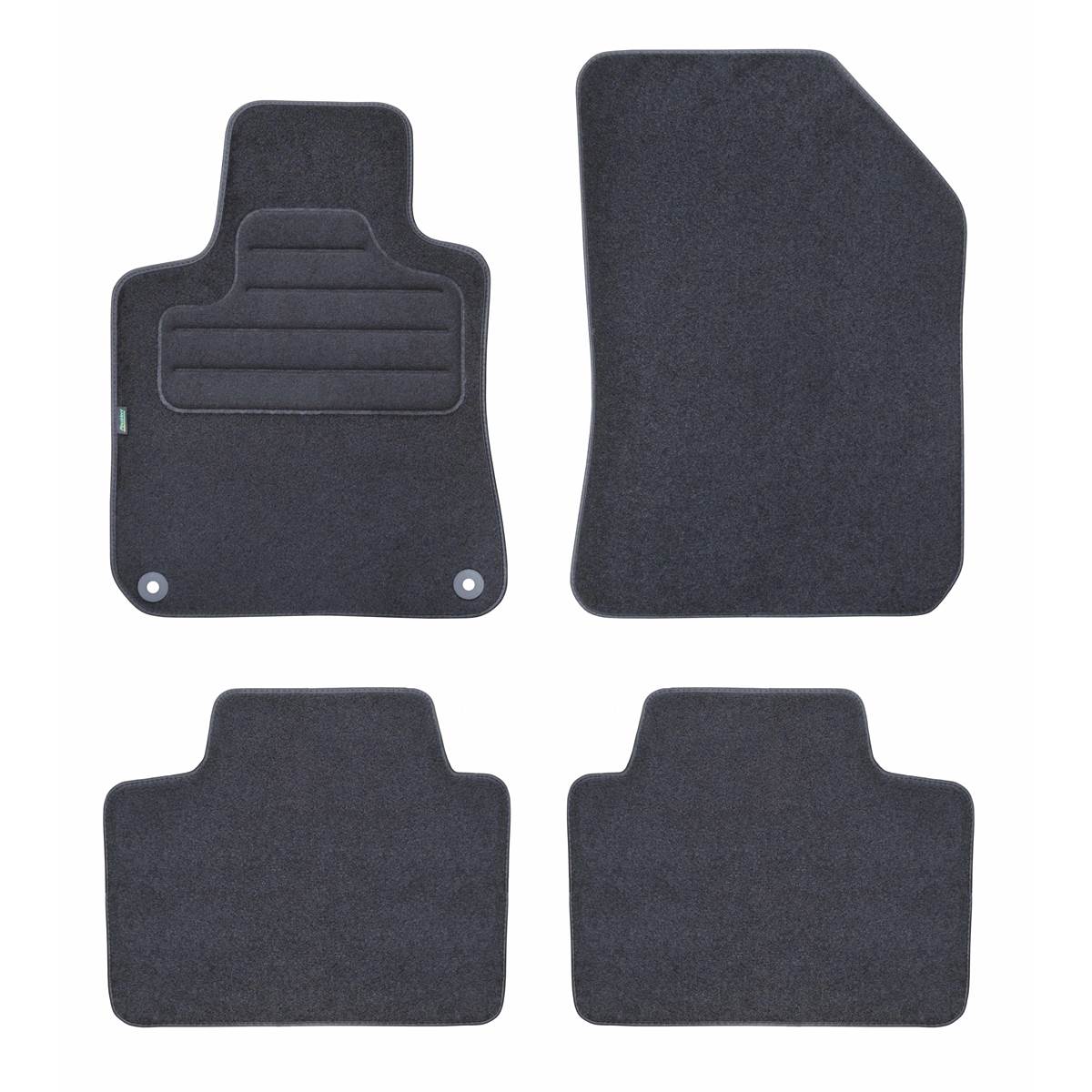 Tapis (4 pièces) Sur Mesure Moquette Noire Pour Peugeot 308 Ii Sw Feu Vert