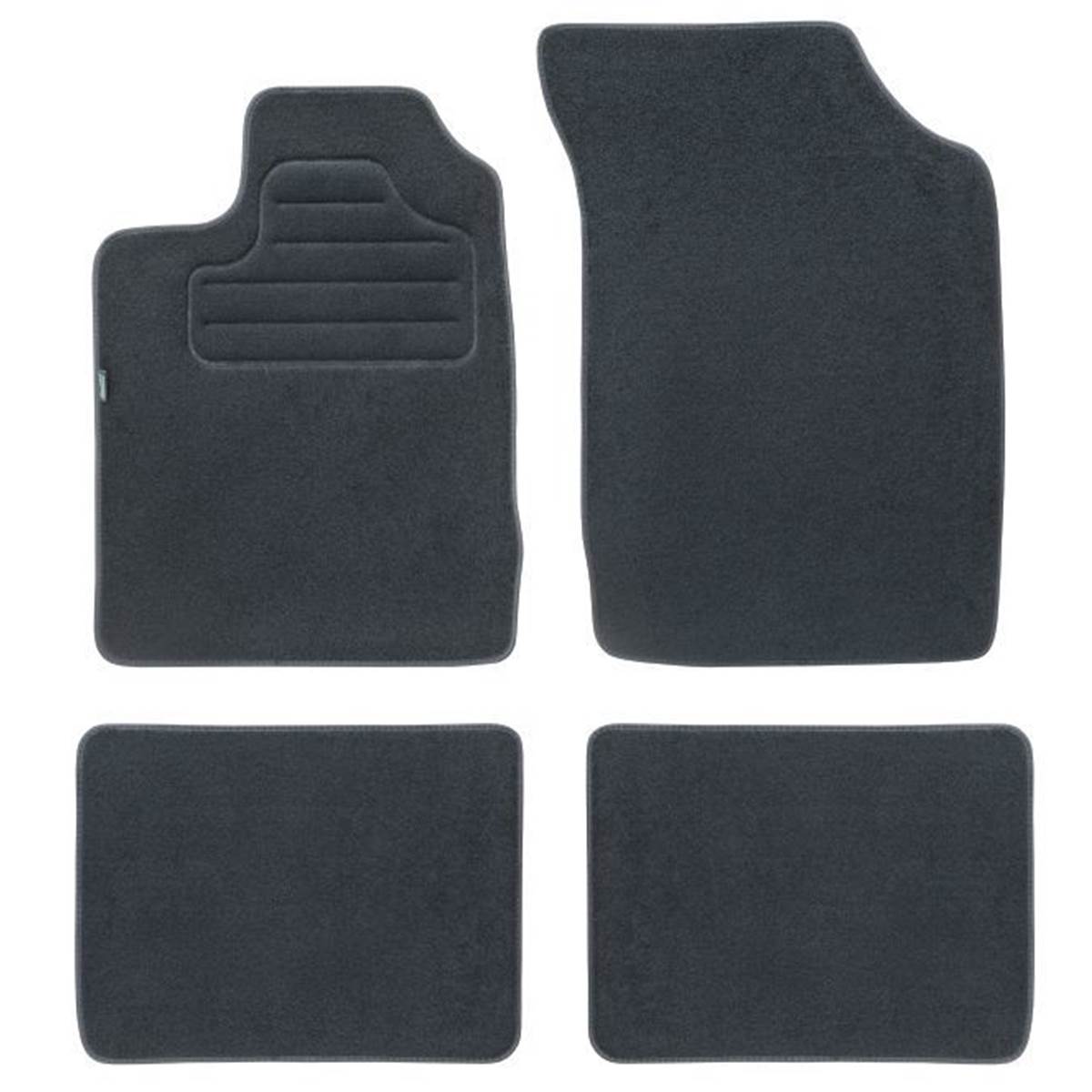 Tapis (4 pièces) Sur Mesure Moquette Noire Pour Renault Clio Ii V1 Feu Vert