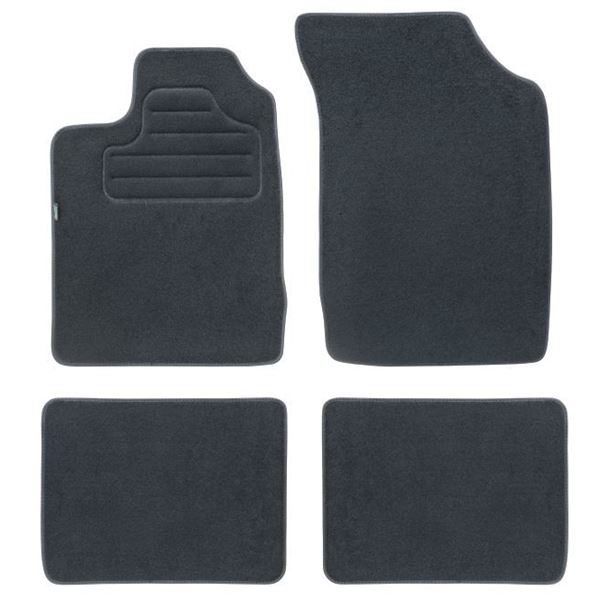 4 tapis sur mesure moquette noire pour Renault Clio II V1 Feu Vert